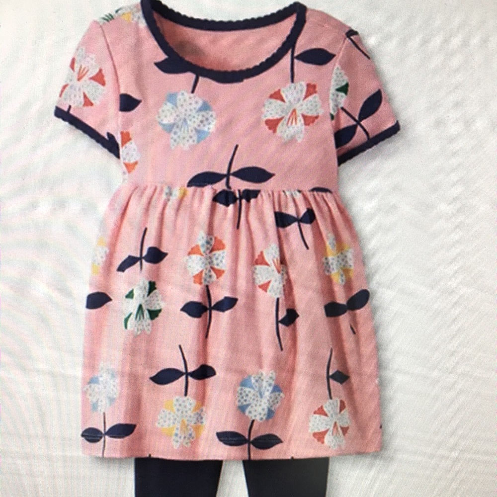 NWT Hanna Andersson dress/leggings size 0-3 mo(50)